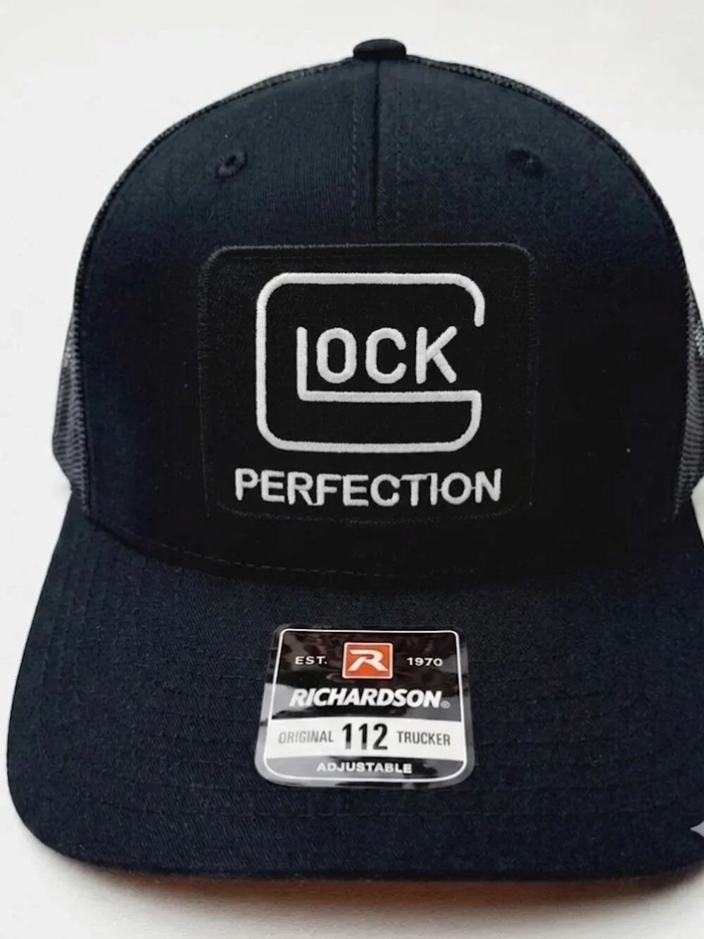 Retro Glock Perfection Patch Black Richardson 112 Tactical Trucker Hat New 2A